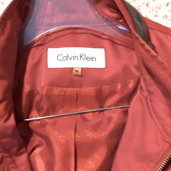 Calvin Klein Rain Coat - Jacket - Burnt Orange - Windbreaker - Medium - Picture 15 of 16